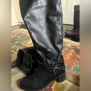 Matisse Women's Black Side Zipper Blakely Leather Riding Boots Size 10M